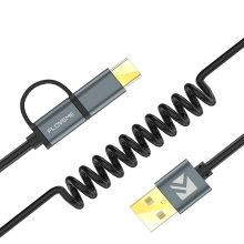 Floveme 2.8A 2 In 1 Type C Micro Usb With Qc3.0 2.0 Fast Charging Cable 1.2M For Onelus5 S8 Xiaomi 6