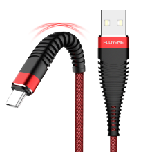 Floveme Hi Tensile Type C Cable Braided Charging Data Cable 1m For Oneplus 5t Xiaomi Mix 2s Mi A1 S9