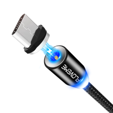Floveme Type C Led Magnetic Braided Fast Charging Cable 1m For Oneplus 5 Xiaomi 6 Mi A1 Huawei P10