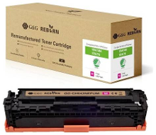 G&G Toner vervangt Canon, HP 125A, 128A, 131X, 716M, 731M Compatibel Magenta 1400 bladzijden Reborn remanufactured 21204