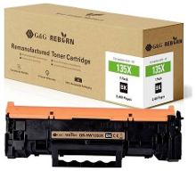 G&G Toner vervangt HP 135X Compatibel Zwart 2400 bladzijden Reborn remanufactured 21256
