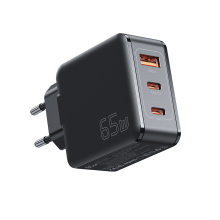 [GaN Tech] ESSAGER JT G65B 65 W 3 poorts USB PD oplader 65 W dubbel Type C PD2.0 PD3.0 PPS QC4.0 USB A QC2.0 QC3.0 AFC s