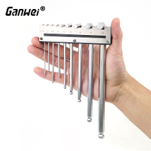 Ganwei MG0 000 0125 1 Inbussleutel Organizer Rek CNC Aluminium Legering RVS Wandmontage Opslag voor 1,5 mm tot 10 mm Inb