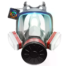 Gasmasker Overlevingsnucleair en chemisch vol gezicht gasmasker met 40 mm actieve koolstoffilter en 6001 filter 6800 ade