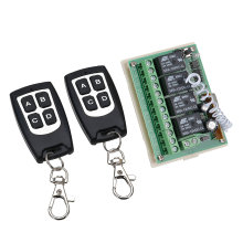 Geekcreit® 12V 4CH Kanaal 433Mhz draadloze afstandsbedieningsschakelaar met 2 zenders