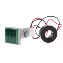 Geekcreit 3 stuks Groen Licht AC 60 500V 0 100A D18 Vierkante LED Digitale Dubbele Display Voltmeter Amperèremeter Voltage Meter H