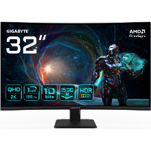 GIGABYTE GS32QCA gaming monitor 180 Hz, HDMI, Displayport, AMD Free Sync