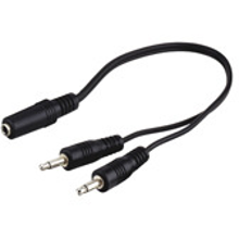 Goobay 2x 3,5 mm mono > 1x 3,5 mm stereo adapter kabel