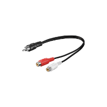 Goobay Adapter 1x Tulp > 2x Tulp Y Kabel 0,15 m kabel