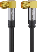 Goobay Antenne, Satelliet Aansluitkabel [1x F stekker   1x F stekker] 10.00 M 135 dB Flexibel Zwart