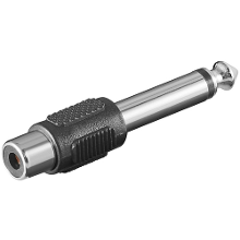 Goobay audio male 6,35 mm naar RCA female adapter