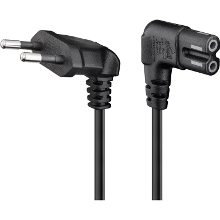 Goobay Cable EuroPlug Angled Both Ends, 2 meter 90°