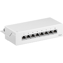 Goobay CAT 6 Mini/Desktop Patch Panel, 8 Port patchpaneel