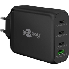 Goobay Goobay 100W USB charger 3xC/1xA GaN Bk oplader