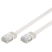 Goobay Patchk. Cat5e U/UTP flach wh 0,50m