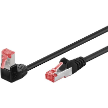 Goobay Patchkabel Cat.6 S/FTP (PiMF), 1x 90° kabel 1 m