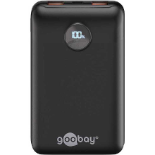 Goobay Power Bank Compact 20.000 MAh powerbank 20 Ah, 1x USB A, 1x USB C, Power Delivery, Quick Charge