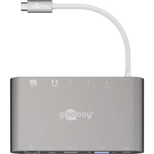 Goobay USB C Aluminium Multiport Adapter