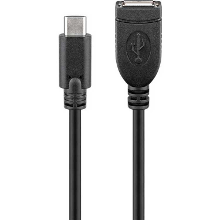 Goobay USB C naar USB A 2.0 Verlengkabel verlengkabel 20cm