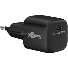 Goobay USB C PD GaN snellader Nano (20 W) oplader 1x USB C, Power Delivery 3.0