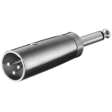Goobay XLR Adapter, AUX jack 6.35Mm mono male naar XLR male