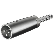 Goobay XLR Adapter, AUX jack 6,35mm stereo male naar XLR male