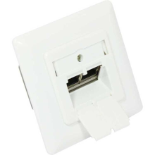 Good Connections Wandcontactdoos Cat.6, 2X RJ 45 Inbouw, RAL9003