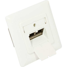 Good Connections Wandcontactdoos Cat.6A, 2x RJ 45 Inbouw, RAL1013