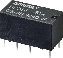 GoodSky GS SH 224D Printrelais 24 V/DC 2 A 2x wisselcontact 1 stuk(s) Tube