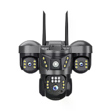 Guudgo 6MP Drievoudige Lens Bewakingscamera Buiten 4G WiFi Camera Auto Volgcamera Twee Weg Stemcamera