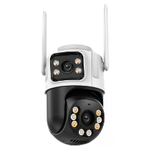 Guudgo 6MP HD Dual Lens Draadloze Beveiligingscamera 360° Kleur Nachtzicht Menselijke Beweging Detectie Twee Weg Audio W