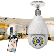 Guudgo HD 1080P E27 Wifi IP Camera Surveillance 8 LED 4 Infrarood 4 Witte Lichten Diamond Bulb Ball Camera Smart Dual li