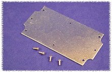 Hammond Electronics 1554BPL Montageplaat (l x b x h) 56 x 59 x 1 mm Plaatstaal Natuur 1 stuk(s)