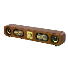 Havit Vintage houten luidspreker bedrade Bluetooth soundbar met vier eenheden surroundgeluid 2400mAh batterij ondersteuning U 