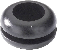 HellermannTyton HV1203 PVC BK M1 Kabeldoorvoering Montagegat: 12 mm Klem Ø (max.): 10 Mm Plaatdikte (max.): 2 Mm PVC Zwart 1 stuk(s)