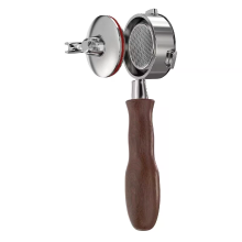 HiBREW V10 58MM portafilter 2 in 1 bottomless en dubbele schenktop koffiehendel 304 roestvrijstalen houten handvat voor