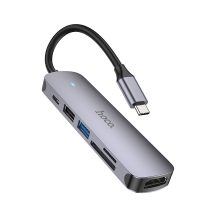 Hoco 6 In 1 HUB Type C naar USB 3.0 2.0 Adapter PD60W Dock Voor MacBook Pro Accessoires HDMI compatibele USB C Splitter