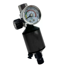 Hoge Druk Aluminium Luchtspuitpistool Regulator 0 140PSI Verstelbare Meter 1/4 Inch Olie Water Scheidingsfilter Pneumati