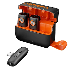Hohem MIC 01 1 naar 2 Draadloze Lavalier Microfoon CD Verliesvrije Geluid 360° Omnidirectioneel Geluid Opname Geluiddemp