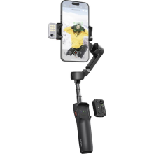 Hohem V3 BLK Gimbal elektrisch 1/4 inch Zwart Bluetooth, Geïntegreerde accu, Geïntegreerd statief, Incl. Smartphonehouder