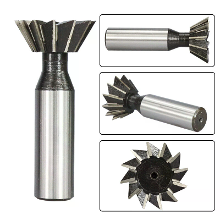 HSS vormfrezen met dovetail met 10 messen, snijdiameter van 10 mm, punthoek van 45° / 60°, precisie CNC router gereedsch