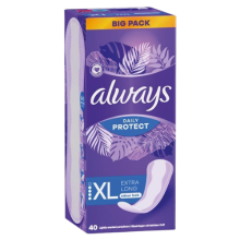 Always Daily Protect XL Extra Long Licht Geparfumeerde Inlegkruisjes   40 stuks