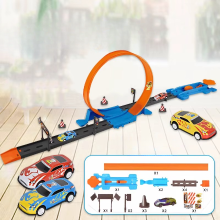 Mijn Hummeltje Double Race Track™   Creatief & Leuk   Looping Racebaan Oranje   Sportauto / Enkel | Educatief Speelgoed