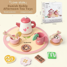 Mijn Hummeltje Woods – Simpel & Charmant – Houten Theeset voor Kinderen Hartjes | Educatief Speelgoed