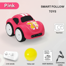 Mijn Hummeltje TinyRacer – Tekenplezier & Slim Rijden – Autonome Cartoon Auto Roze | Educatief Speelgoed