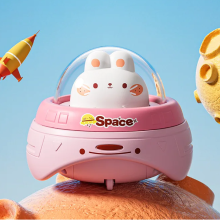 Mijn Hummeltje Push and Go UFO Toy – Motoriek & Speels – UFO Speelgoed Roze konijn | Educatief Speelgoed