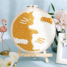 Mijn Hummeltje SoftLoop – Zacht & Creatief – DIY Punch Needle Thuisdecor Set Kat | Educatief Speelgoed