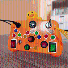Mijn Hummeltje Busy Light Board™    Licht, Geluid & Plezier   Activiteiten bord Oranje | Educatief Speelgoed