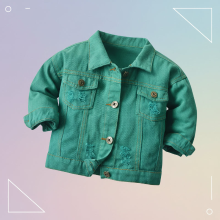 Mijn Hummeltje Candy Color Spijkerjas – Lichtgewicht Denim Jacket voor Kinderen Groen / 110 (3–4 jaar) | Educatief Speelgoed