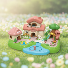 Mijn Hummeltje Magnetic Princess Castle – Creatief & Magisch – Magnetisch Poppenhuis Speelset Dorp   Roze | Educatief Speelgoed